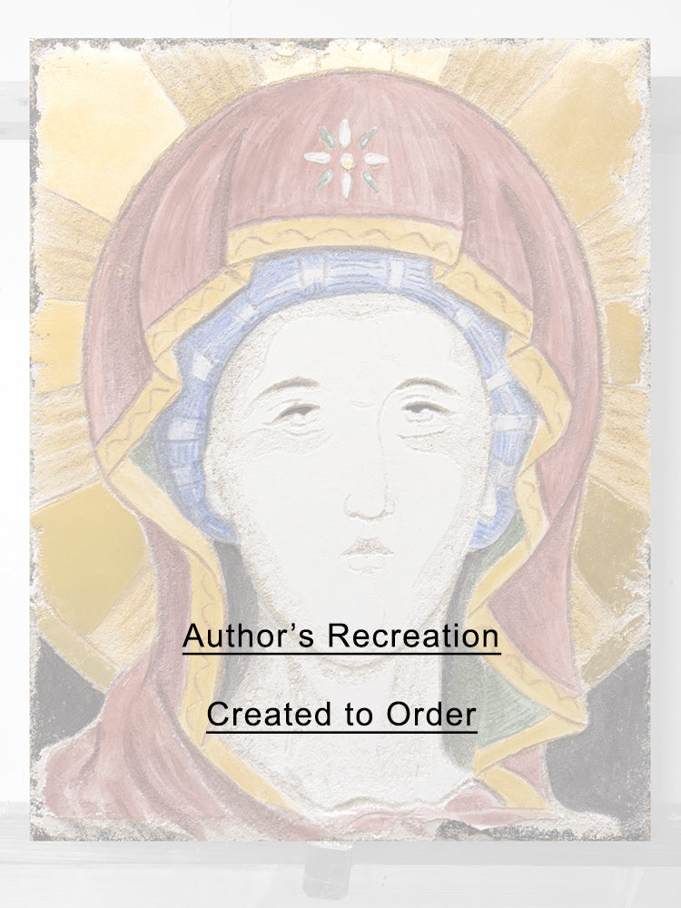 Panagia of the Missionary House - Sgraffito Fresco Icon