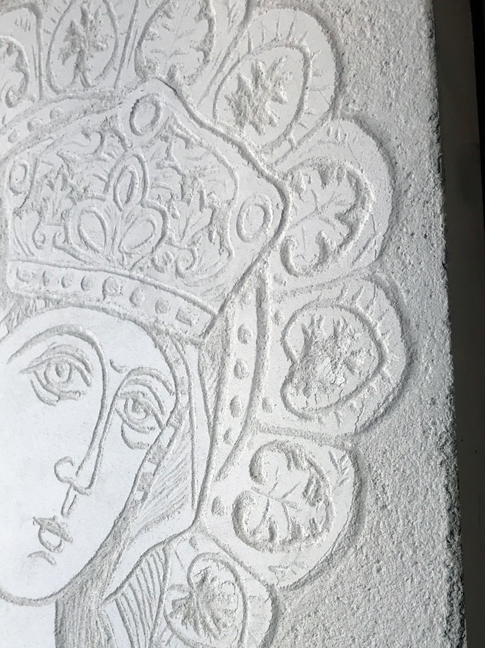 Mother of God after Andronicus Theotokos SW 1 - Sgraffito Icon