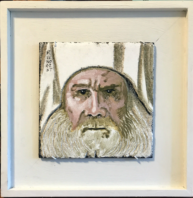 Study for St. Innocent wall fresco sgraffito icon for Project Mexico prayer pavilion