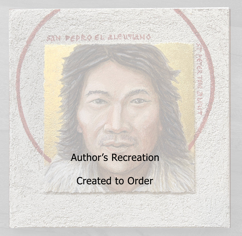St Peter the Aleut Martyr - Buon Fresco Icon - 12"x12" on ceramic tile, 22 karat gold