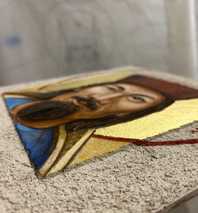 Saint Jacob Netsvetov of PM - Buon Fresco Icon - Buon Fresco Icon - 12"x12" on ceramic tile, 22 karat gold
