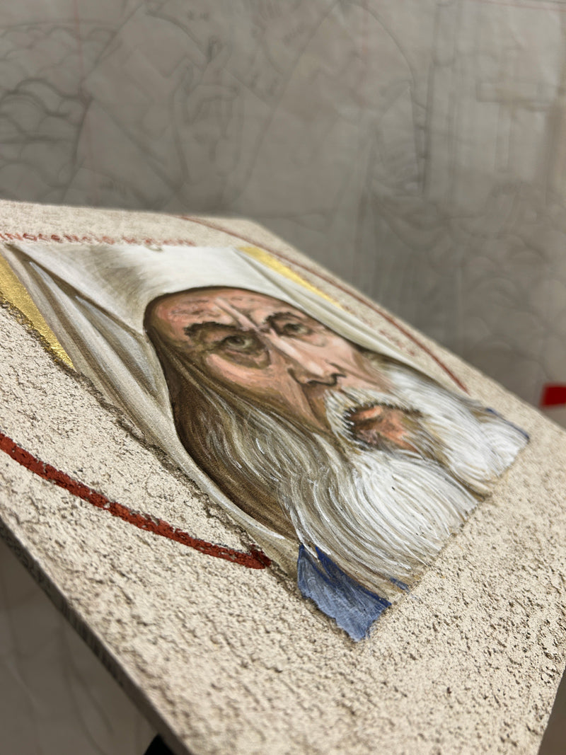 St. Innocent of Alaska - Buon Fresco Icon - 12"x12" on ceramic tile, 22 karat gold
