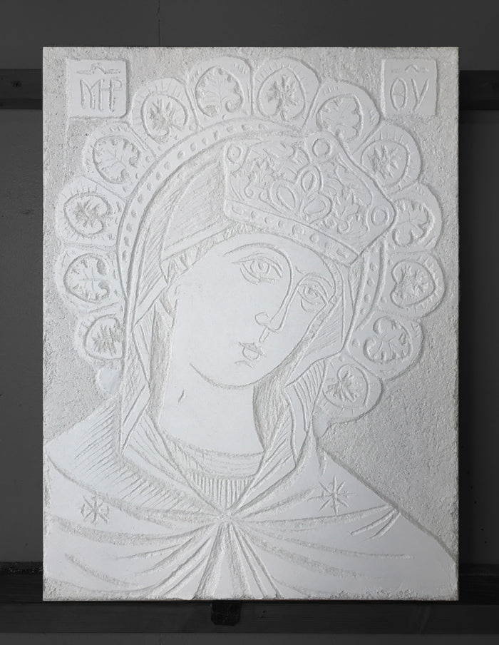Mother of God after Andronicus Theotokos SW 1 - Sgraffito Icon