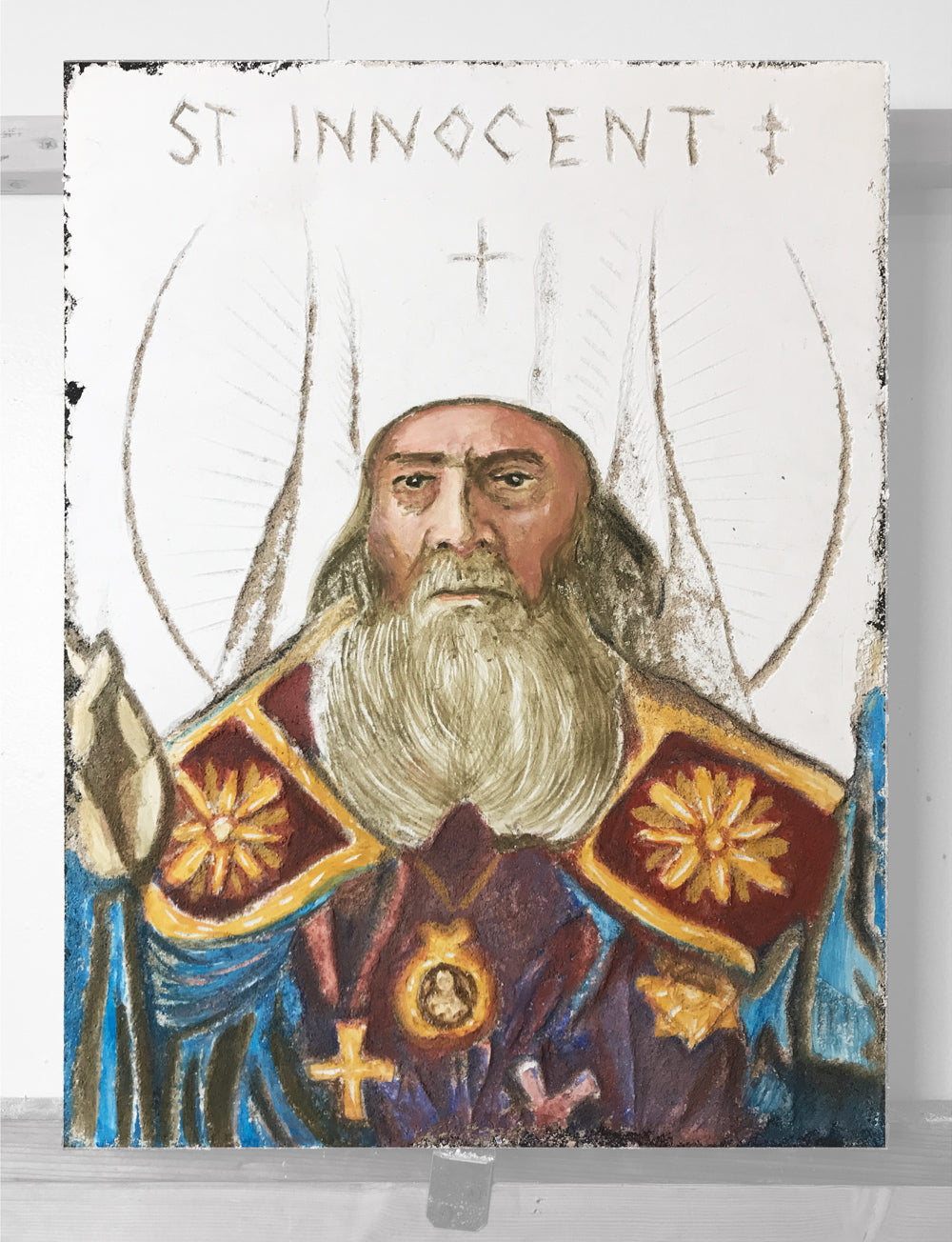 St. Innocent of Alaska fresco sgraffito icon